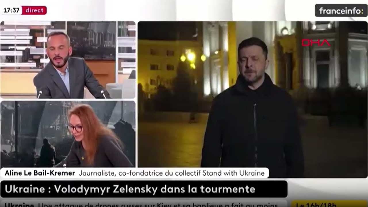 Ukrayna lideri Zelenskiy ile canlı bağlantı sırasında bomba alarmı verildi