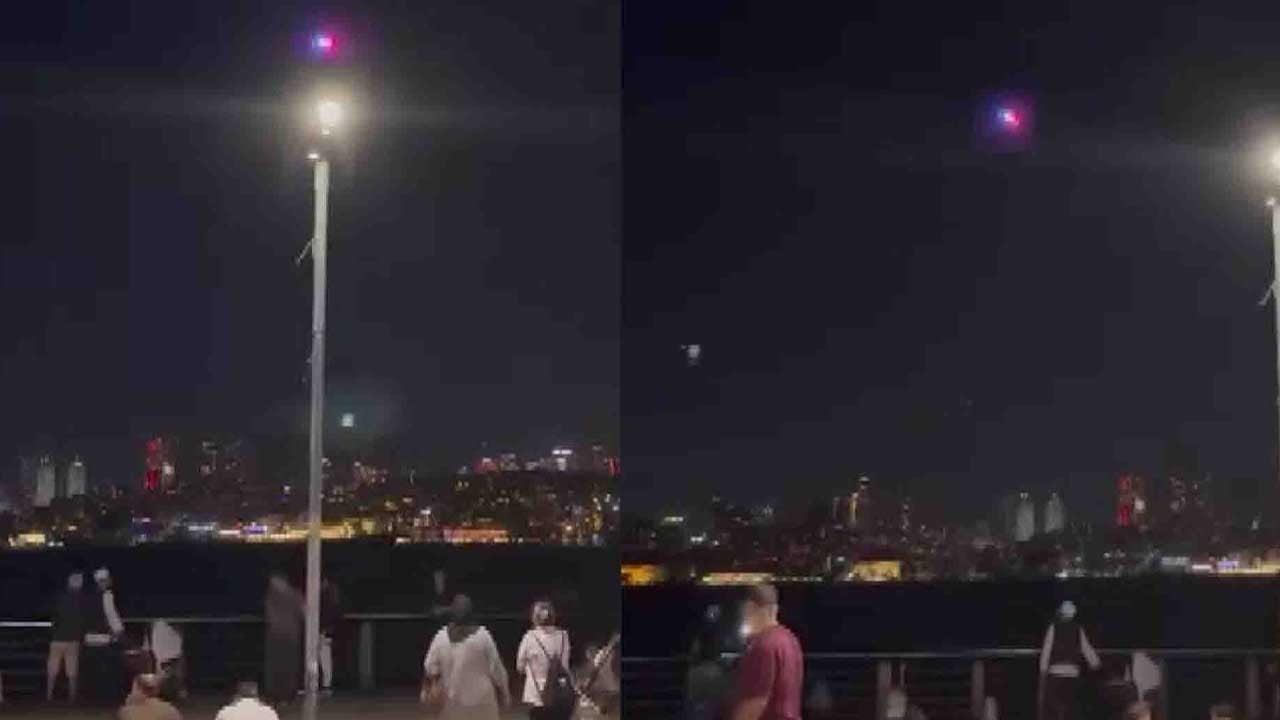 Üsküdar sahilinde polis dronundan alkol uyarısı