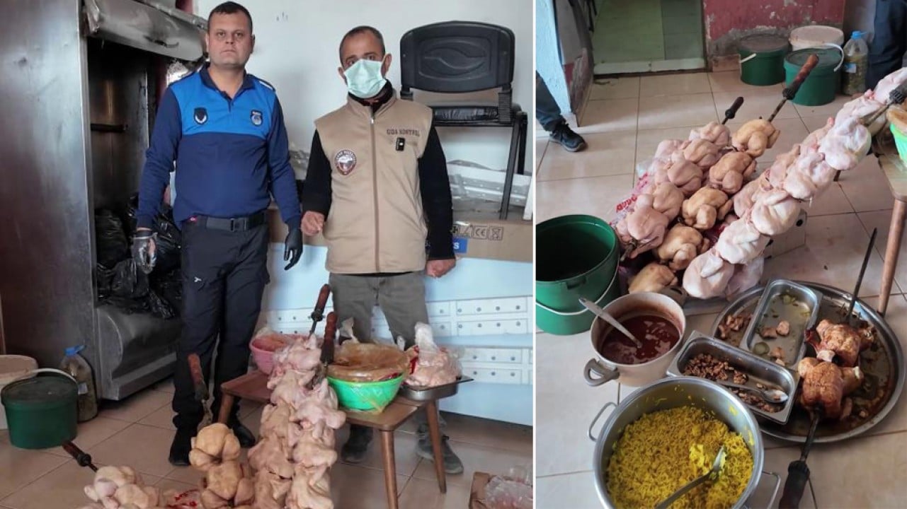 Zabıta ekiplerinin ‘Leş kokusu var’ dediği dönercide mide bulandıran görüntü