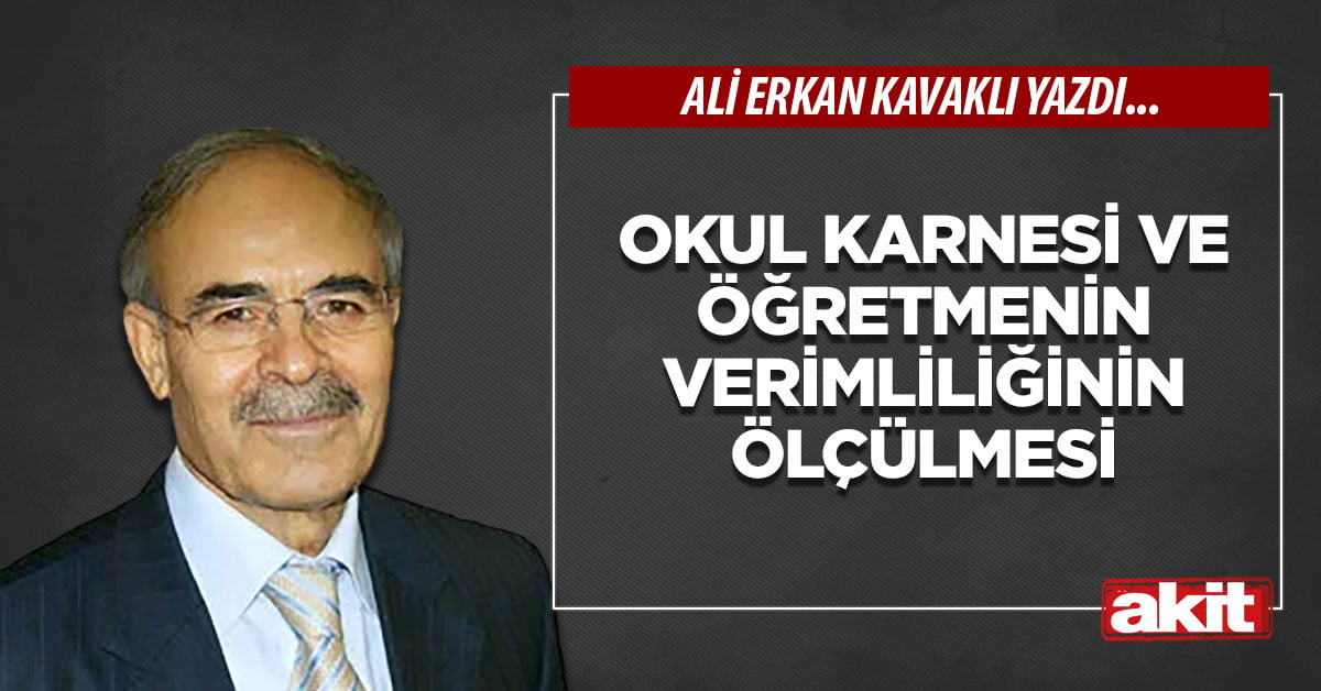 Okul karnesi ve öğretmenin verimliliğinin ölçülmesi