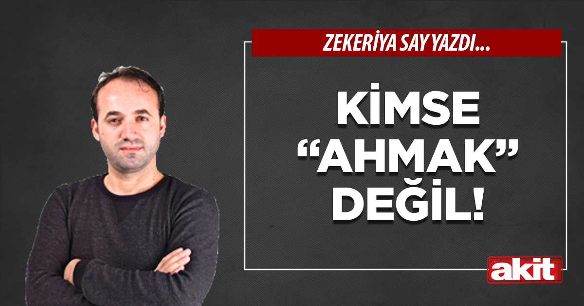 Kimse “ahmak” değil!