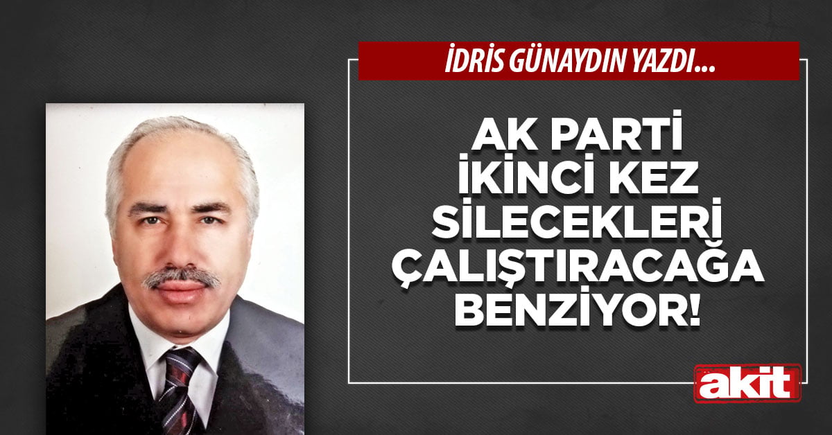AK Parti ikinci kez silecekleri çalıştıracağa benziyor!