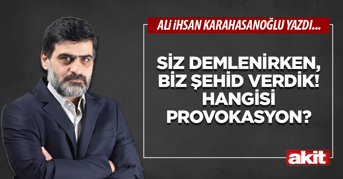 Siz DEMlenirken, biz şehid verdik! Hangisi provokasyon?
