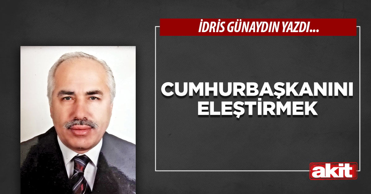 Cumhurbaşkanını eleştirmek