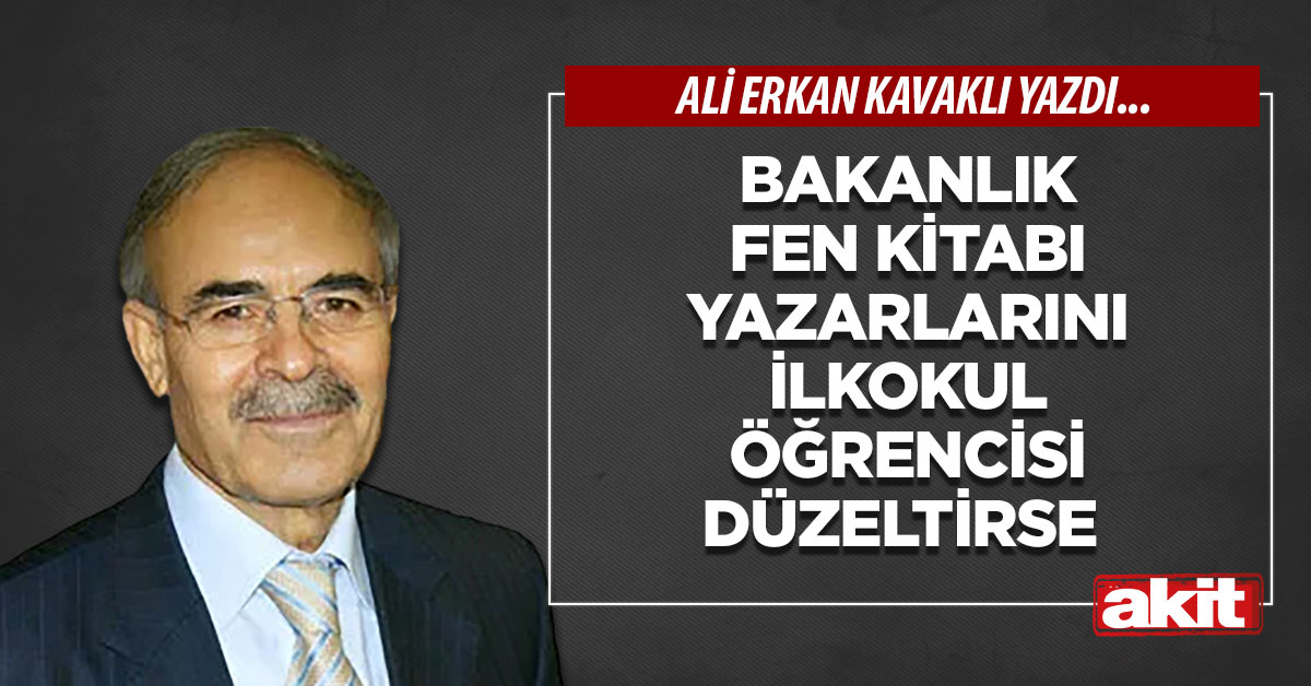 Bakanlık fen kitabı yazarlarını ilkokul öğrencisi düzeltirse