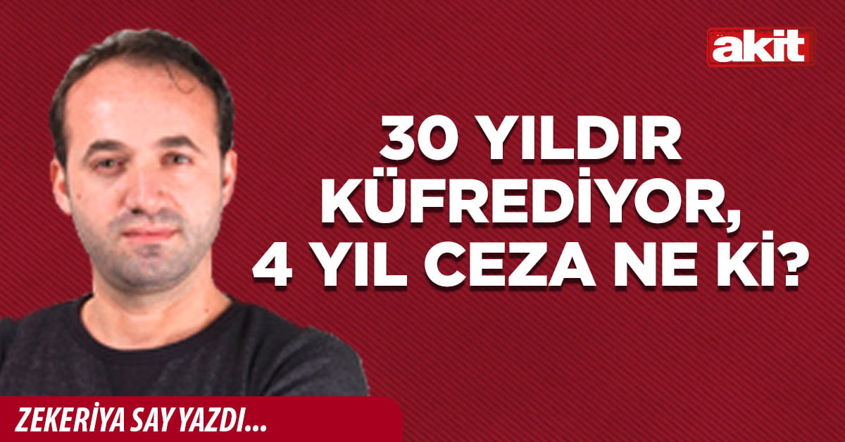 30 yıldır küfrediyor, 4 yıl ceza ne ki?