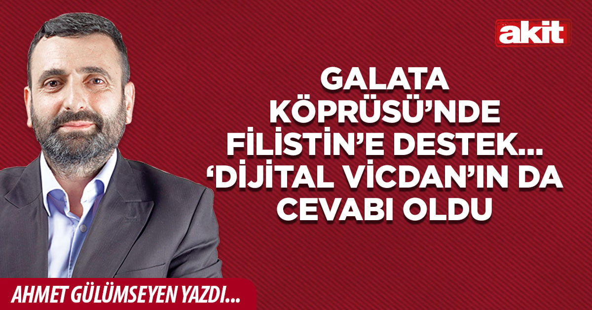 Galata Köprüsü’nde Filistin’e destek… ‘Dijital Vicdan’ın da cevabı oldu