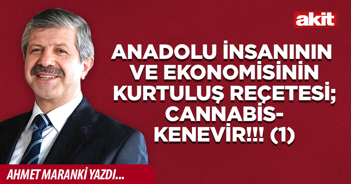 Anadolu insanının ve ekonomisinin kurtuluş reçetesi; cannabis-kenevir!!! (1)