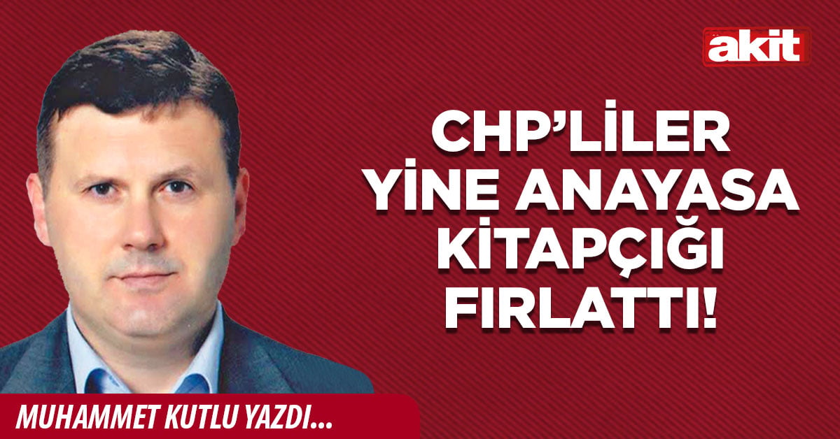 CHP’liler yine Anayasa kitapçığı fırlattı!