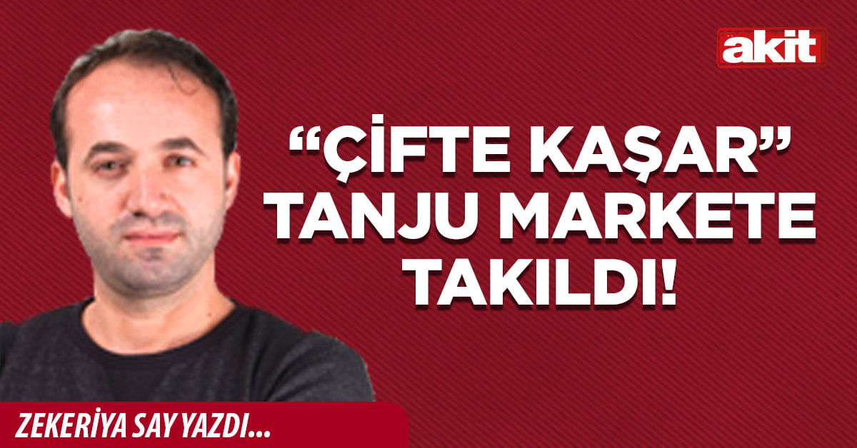“Çifte kaşar” Tanju markete takıldı!