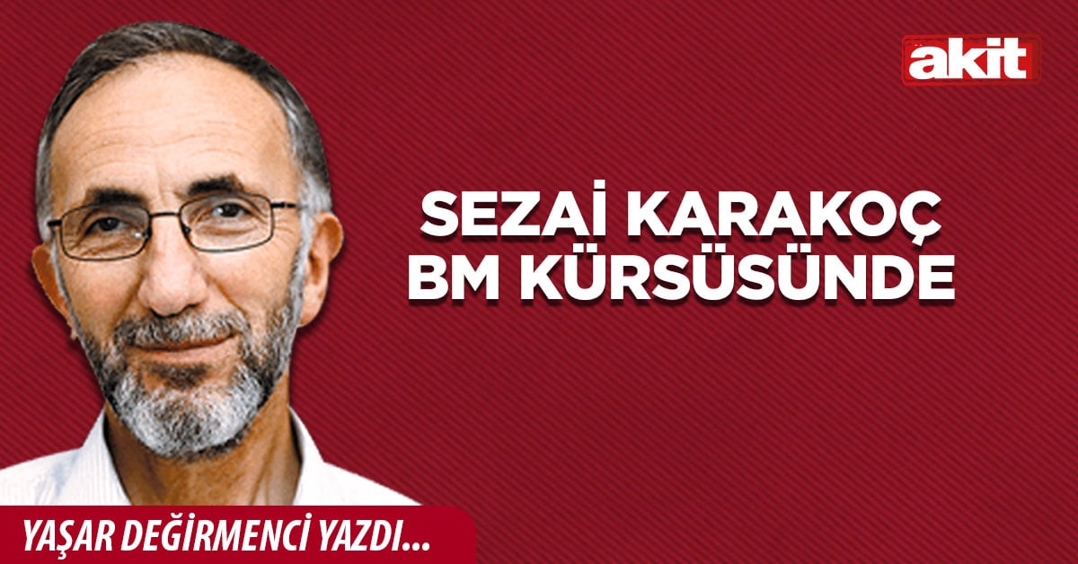 Sezai Karakoç BM kürsüsünde