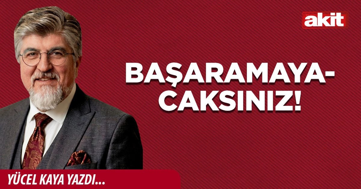 Başaramayacaksınız!